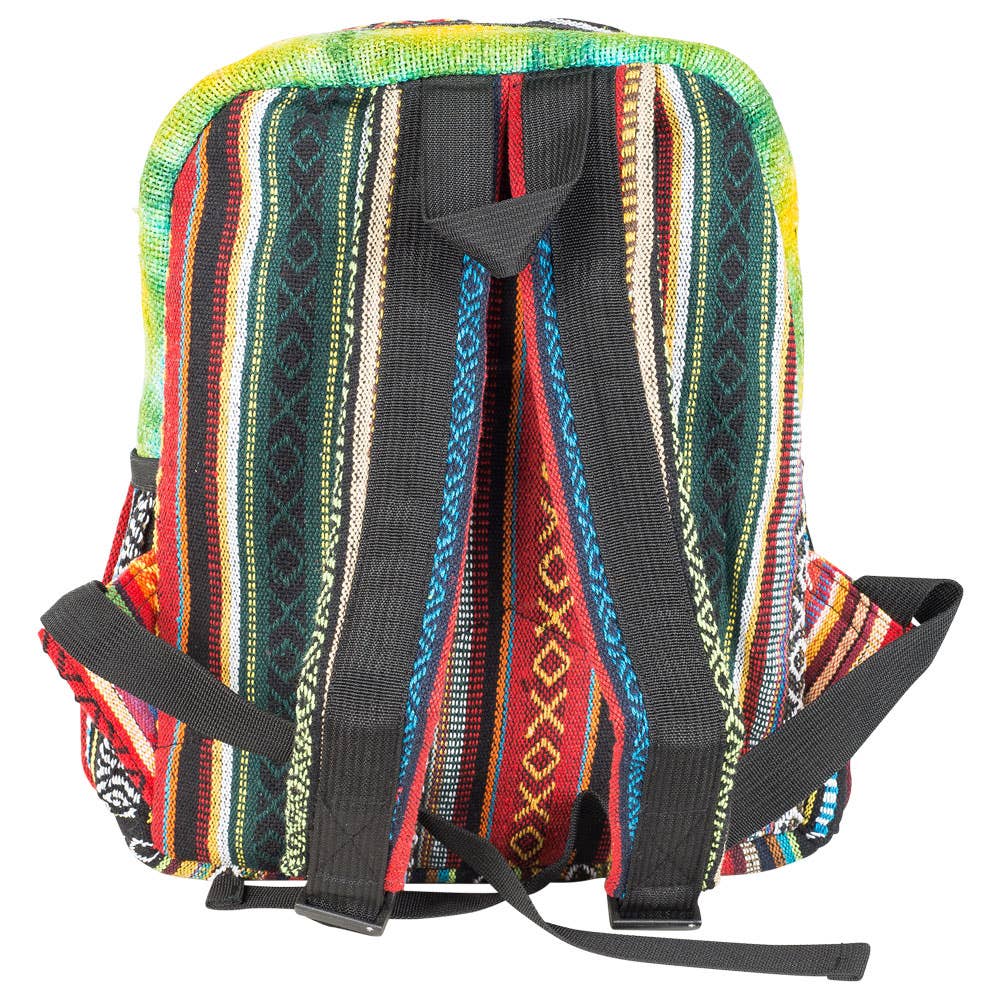 HEMP MINI BACKPACK WITH EVIL EYE