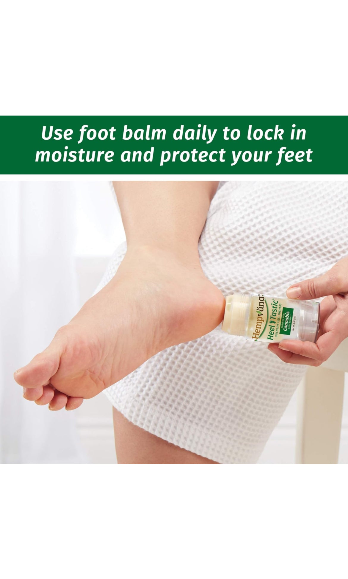 Original Hempvana Heel Tastic Intensive Heel Repair Therapy for Dry, Cracked Heels - Enriched with Cannabis Seed Extract In The Form of Oil - Cracked Heel Treatment