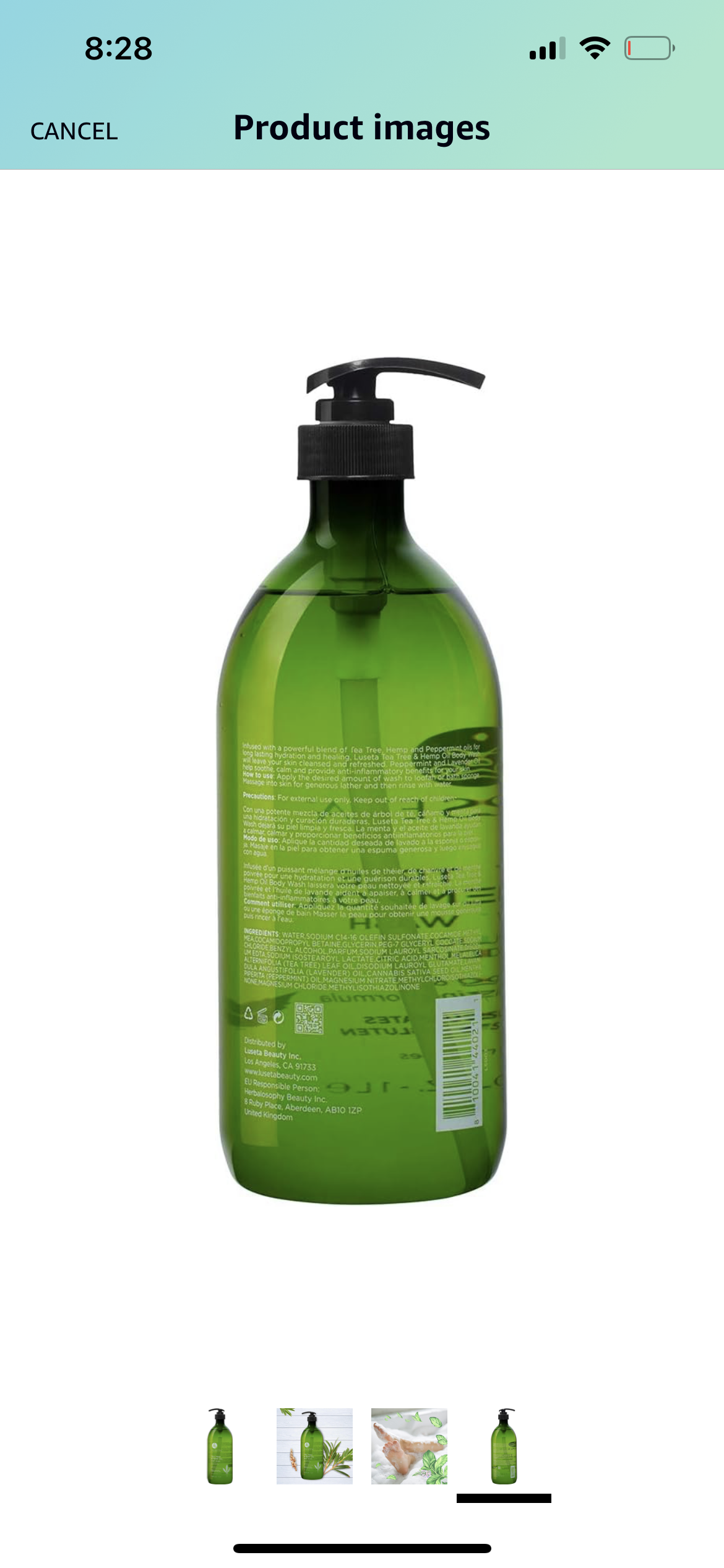 Tea Tree and Hemp Seed Oil Body Wash