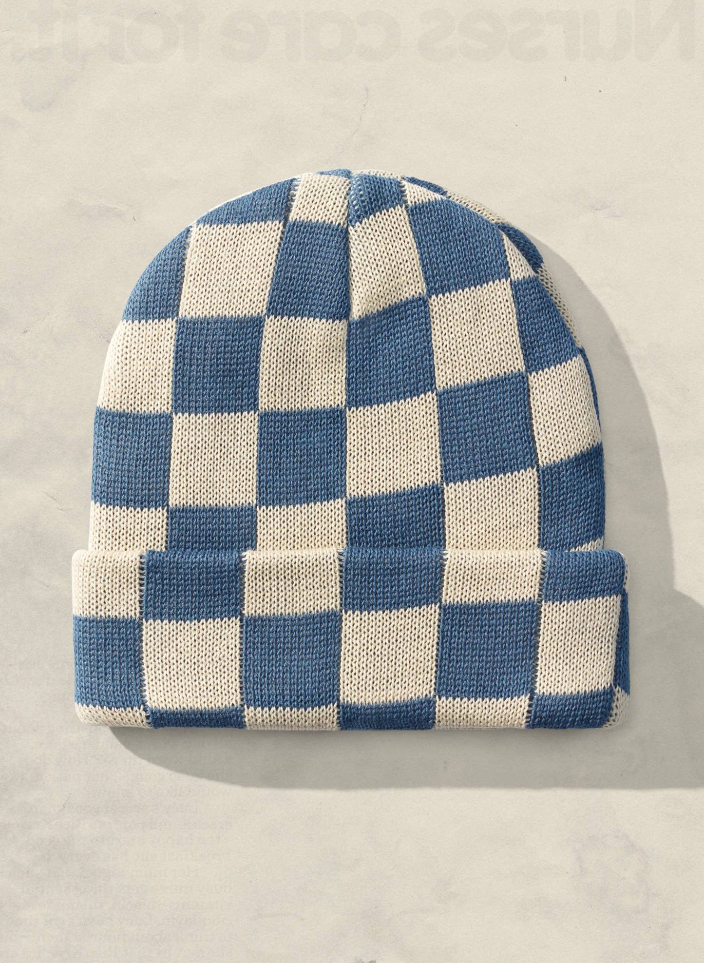 Checkerboard Hemp Beanie