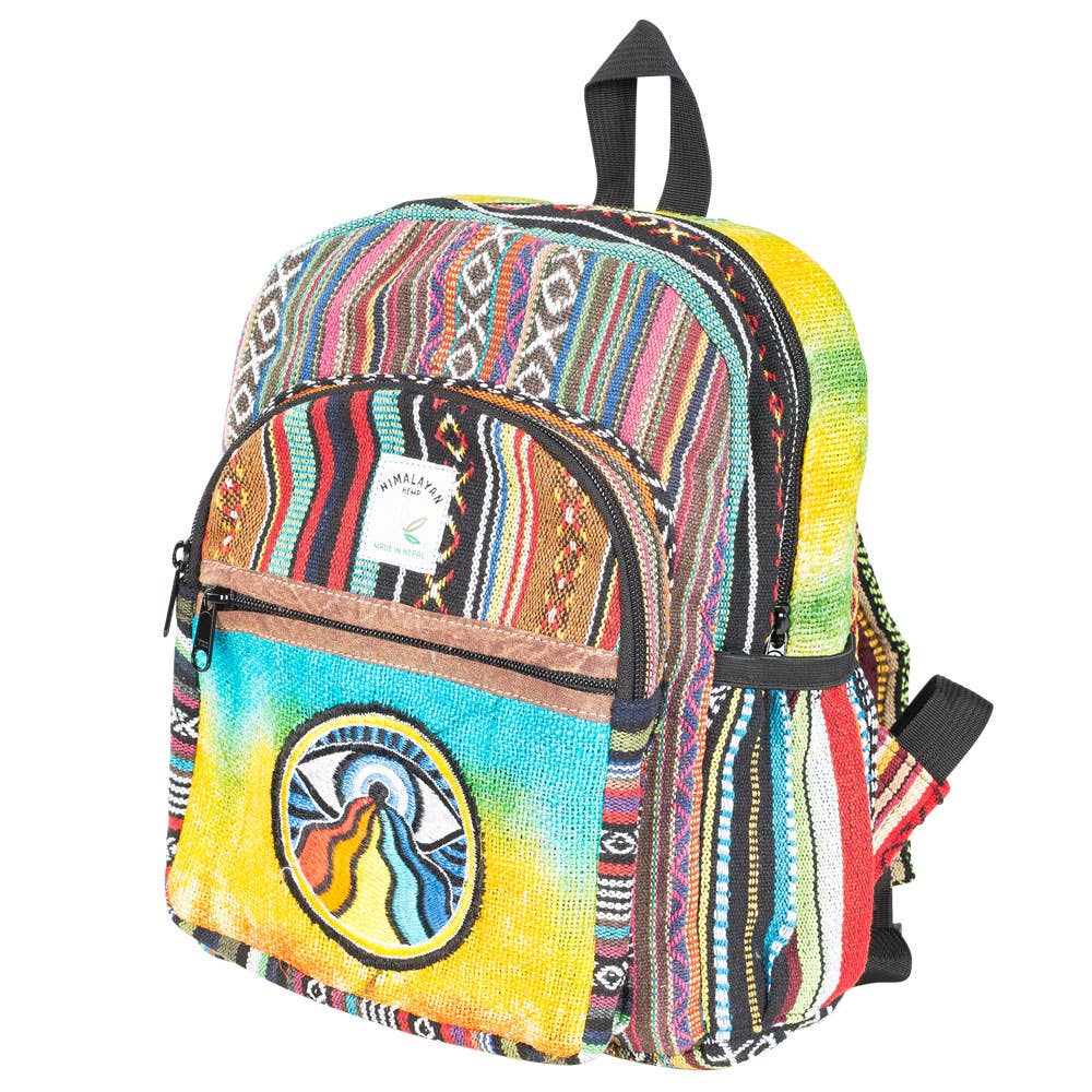 HEMP MINI BACKPACK WITH EVIL EYE