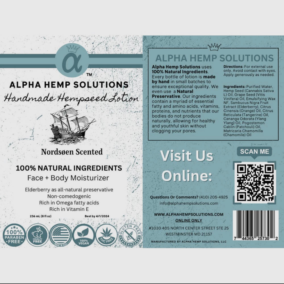100% Natural Hempseed Lotion - Nordsoen (Mens)