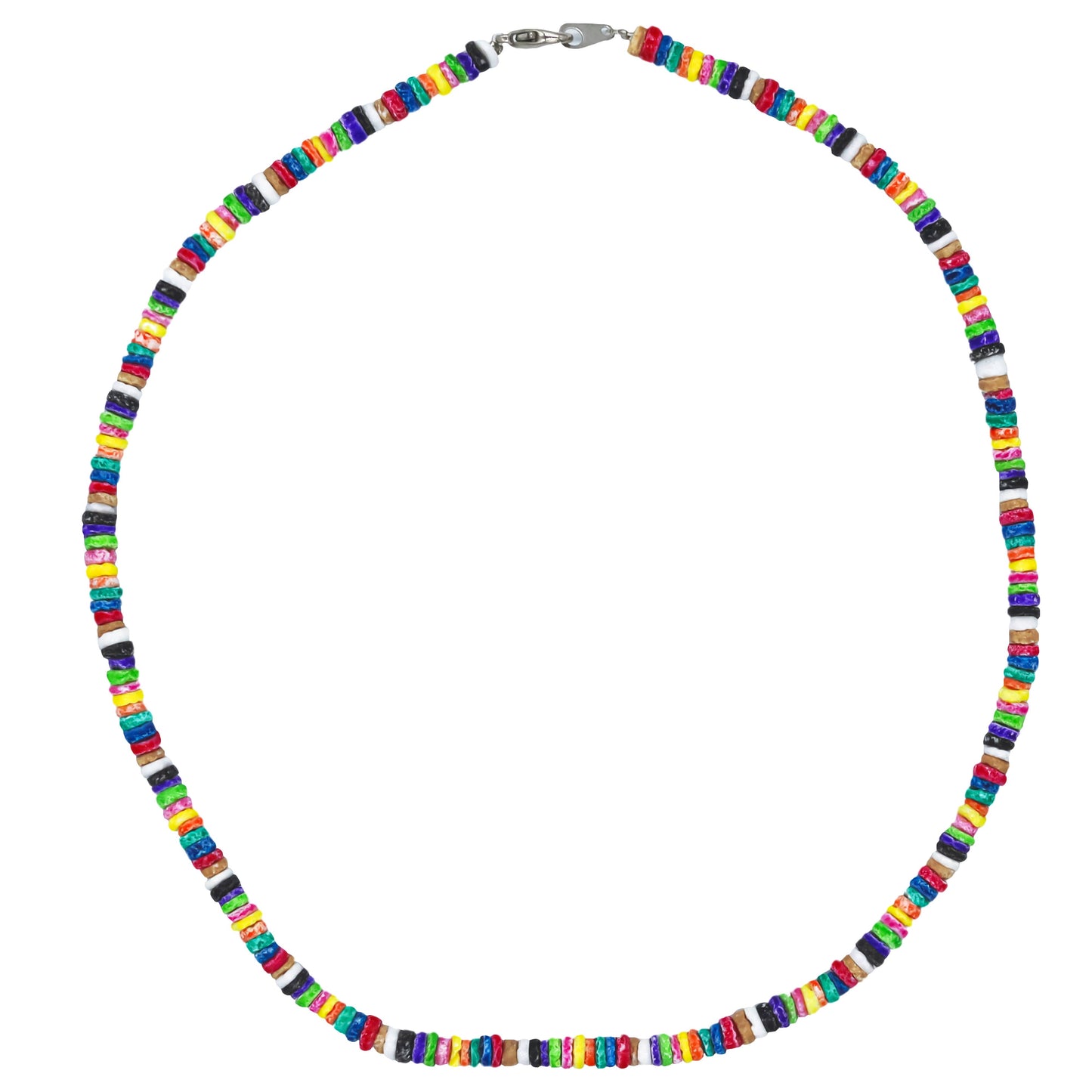 Colorful Round Puka Shell Necklace