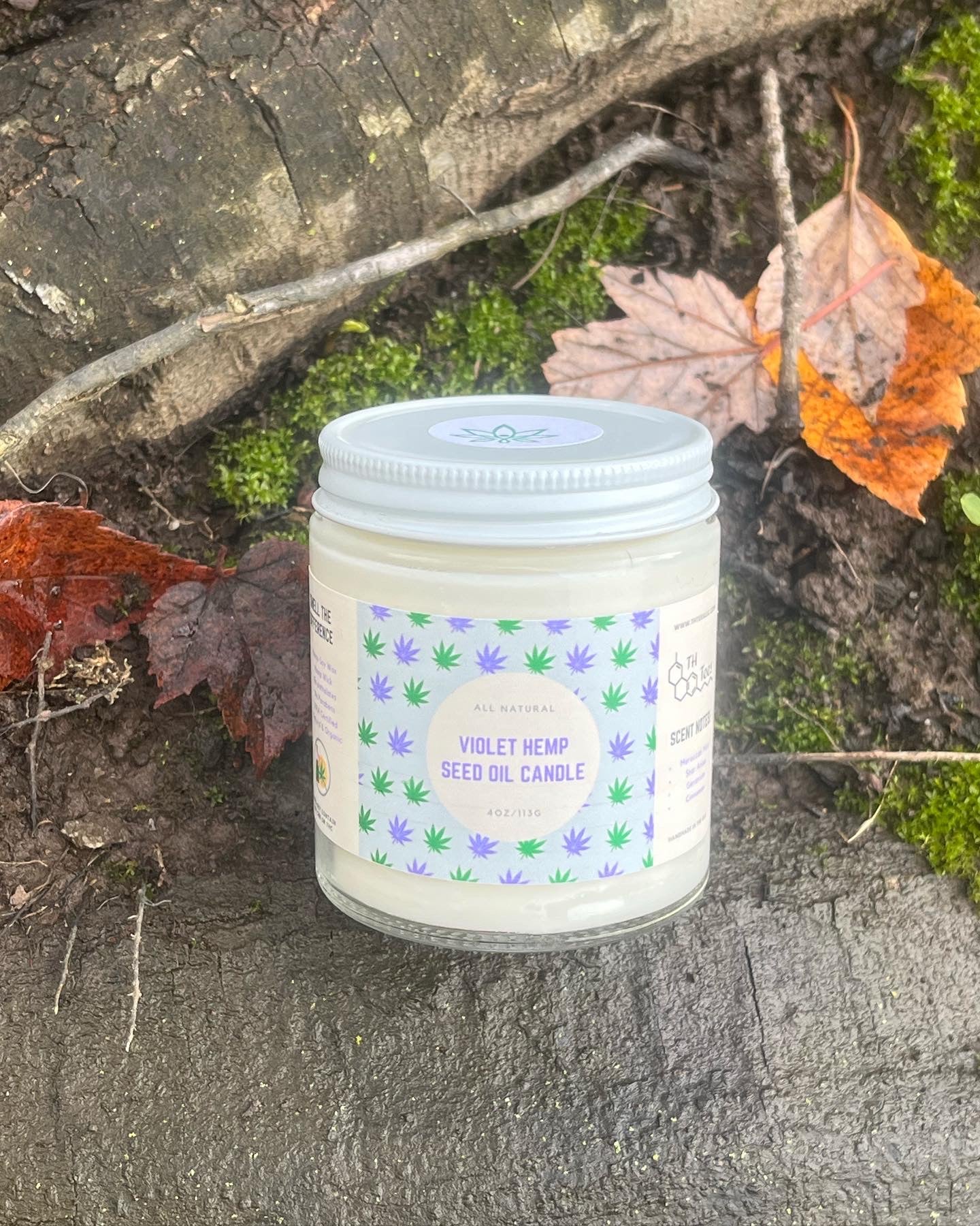 Violet Hemp Seed Oil Candle