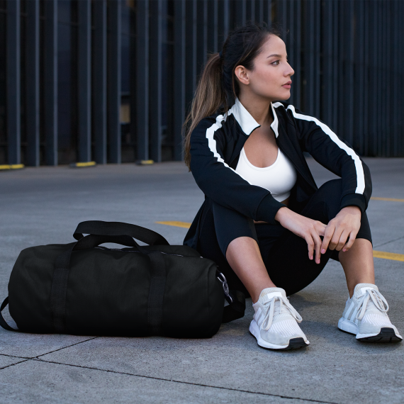 THTEESLLC Hemp Black Duffle Bag