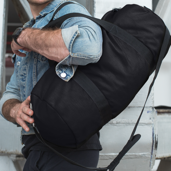THTEESLLC Hemp Black Duffle Bag