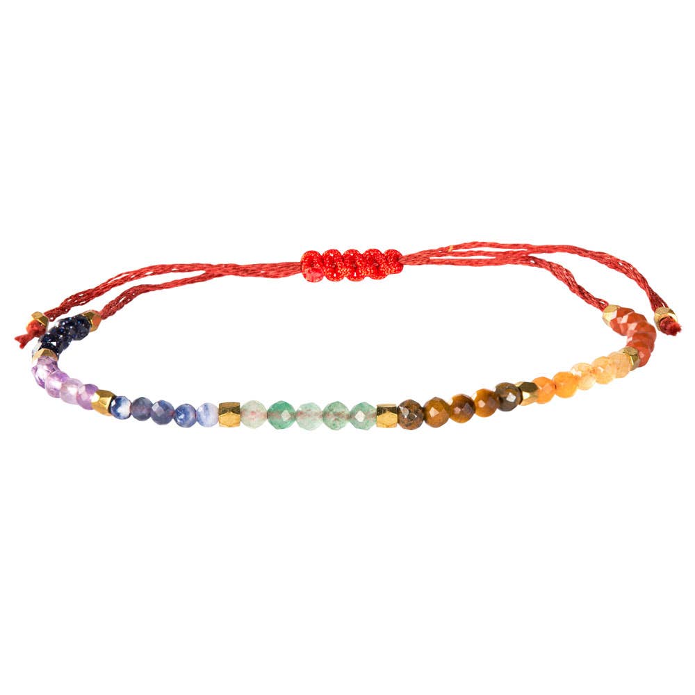 7 Chakra Hemp Pull Bracelet