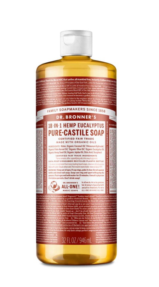Dr Bronners Eucalyptus Hemp 18-in-1 Pure Castile Soap