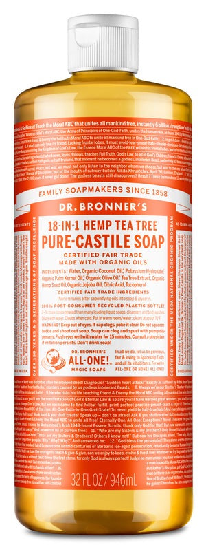 Dr Bronners Hemp Tea Tree 18-in-1 Pure Castile Soap