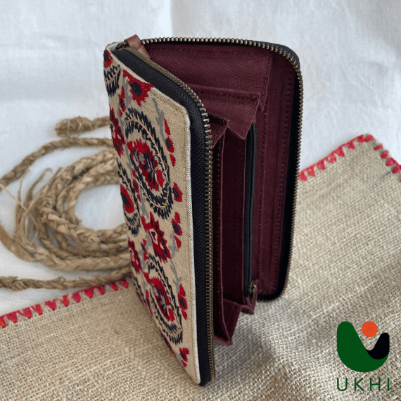 THTEESLLC Womens Wallet Floral Embroidered
