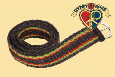 JAMAICAN RED HEMP RASTA BELT