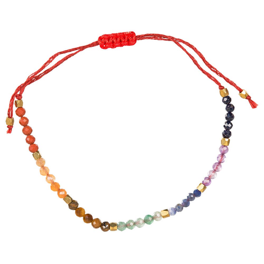 7 Chakra Hemp Pull Bracelet