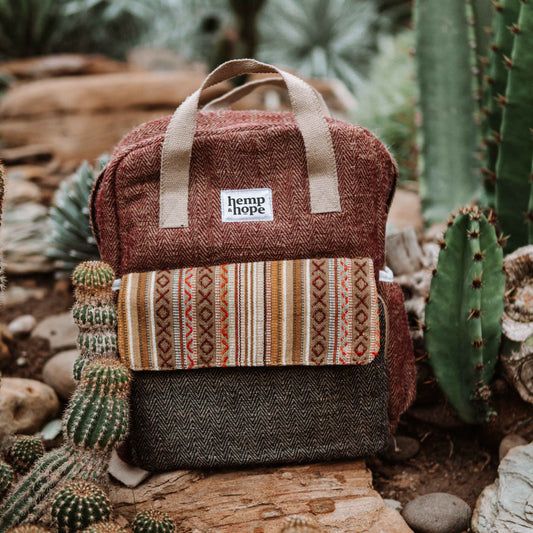 Hemp Backpack - Red