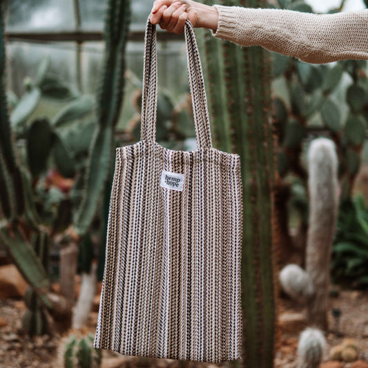 Hemp Tote Bag - Stripes