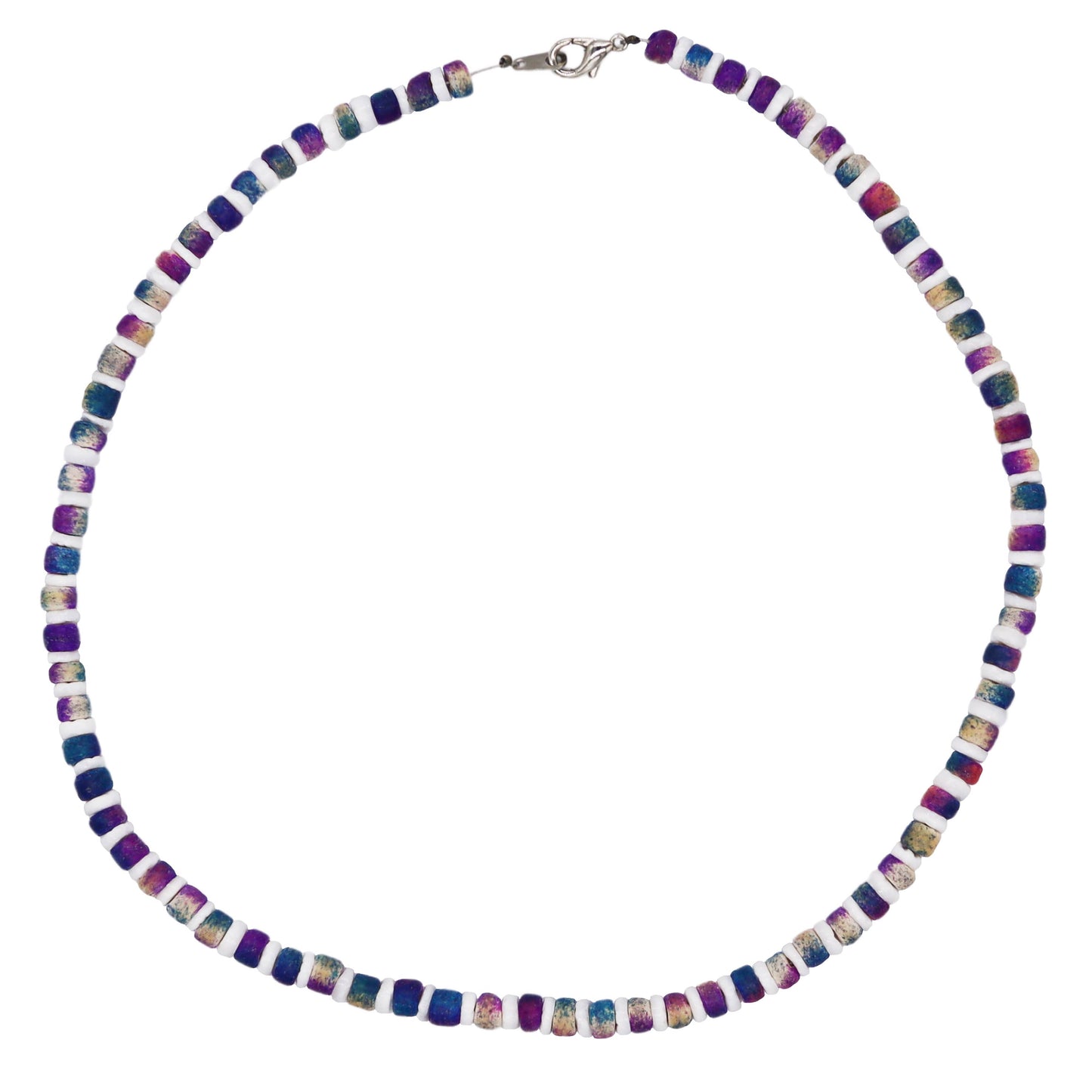 Colorful Round Puka Shell Necklace