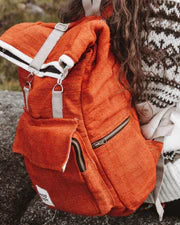 Hemp Roll Top Backpack - Orange